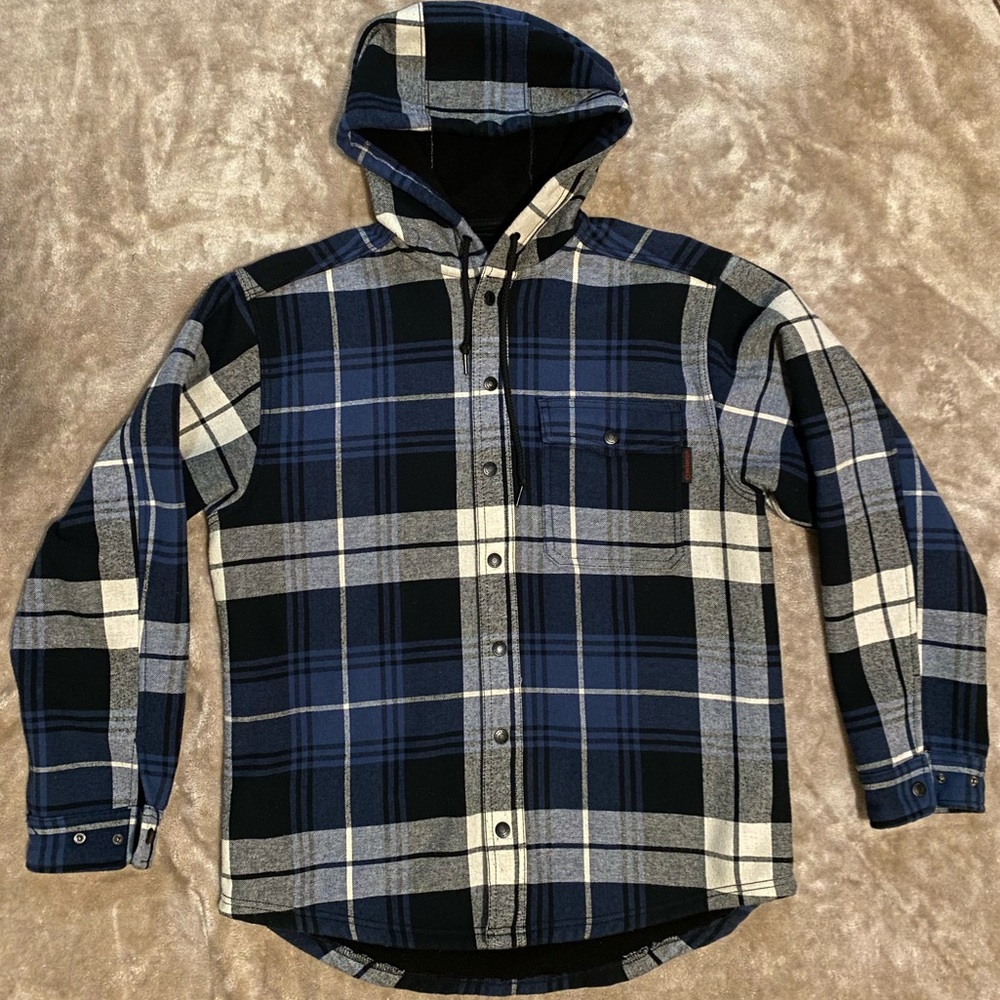 Wolverine Flannel Hooded Fleece Lined Jacket